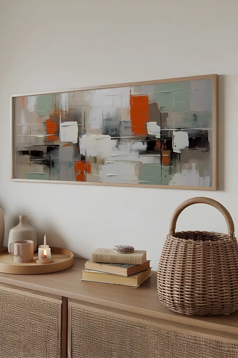 Pikturë dekorative me kornizë, Wallity, Artsmdfyty21-50120, shumëngjyrëshe, 50x120cm