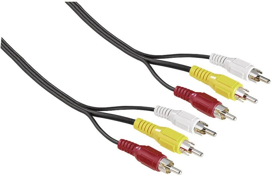 Hama Kabllo Audio/Video Stereo 3 RCA - 3 RCA, 2 m, 43134