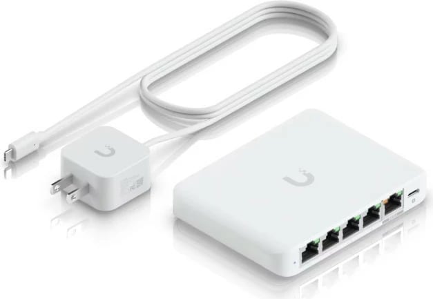 Switch UBIQUITI USW-Flex-2.5G-5 5 porta 2.5G PoE/USB-C pa menaxhim