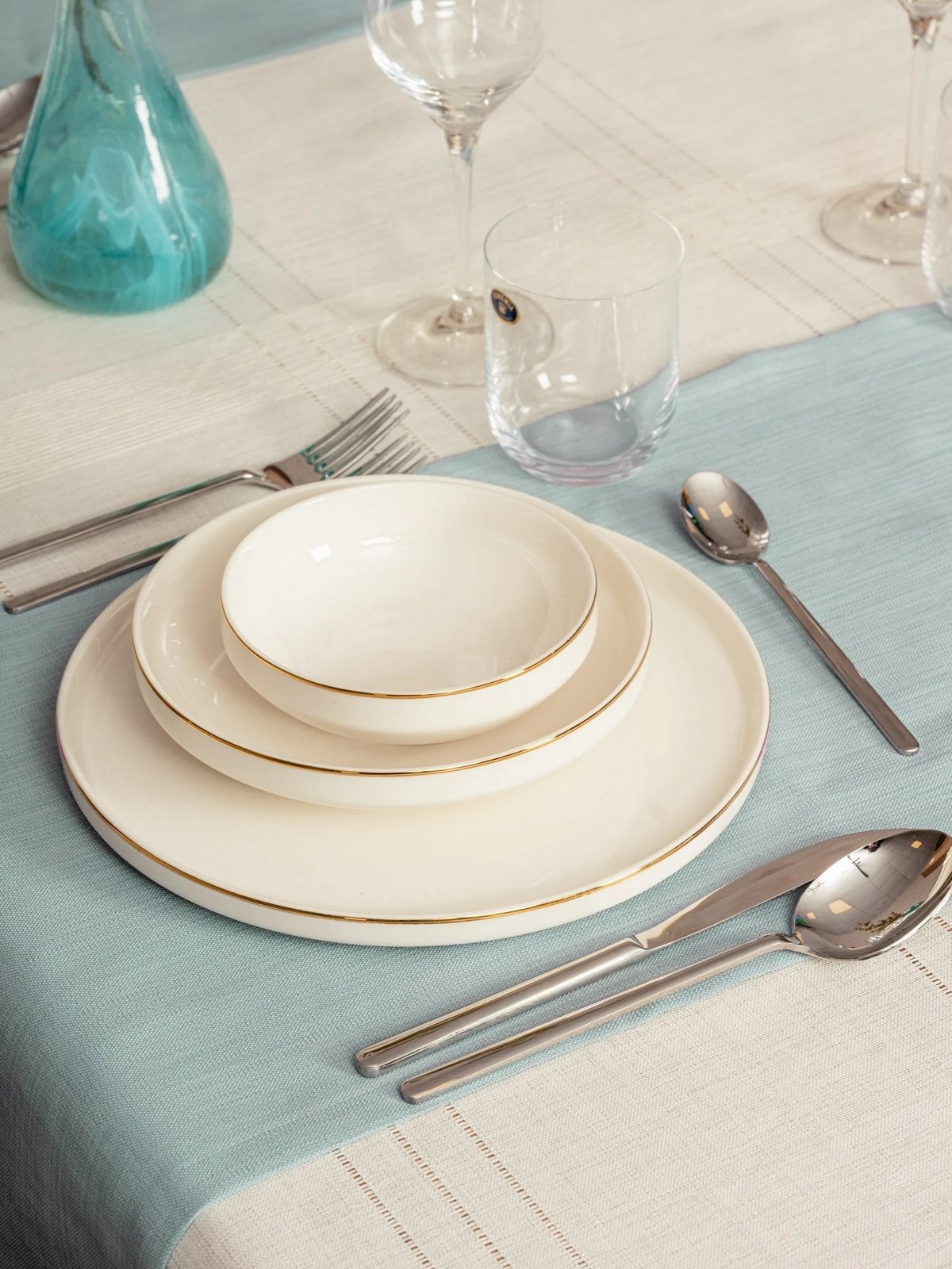 Set mbulesash tavoline (2 copë), L'essentiel, Jasmine 160, krem Set mbulesash tavoline (2 copë), L'essentiel, Jasmine 160, krem