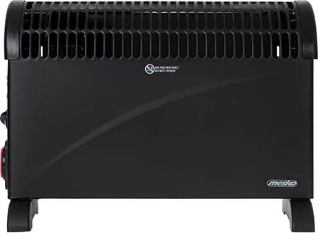 Ngrohës konvektor, Adler, MS 7741, 2000W, 3 nivele, termostat dhe timer 24h, Turbo fan, i zi