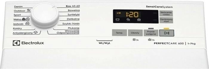 Lavatriçe Electrolux EW6T537P, 7 kg, e bardhë, ngarkim nga lart