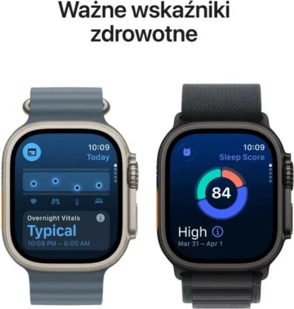 Smartwatch Apple Watch Ultra 3 GPS + Cellular, 49 mm, titani, Ocean band, e zezë