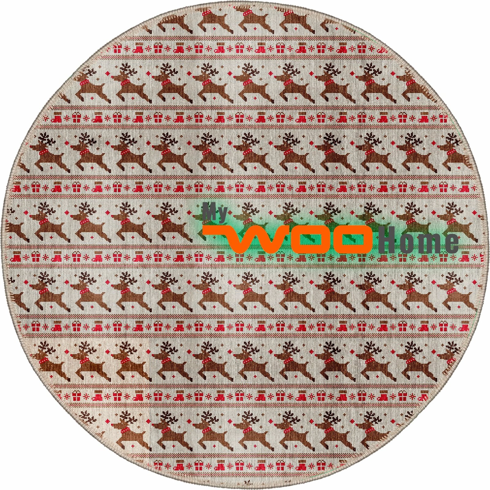 Qilim i rrumbullakët, shumëngjyrësh, 100x100cm, Conceptum Hypnose, Woobtny0326