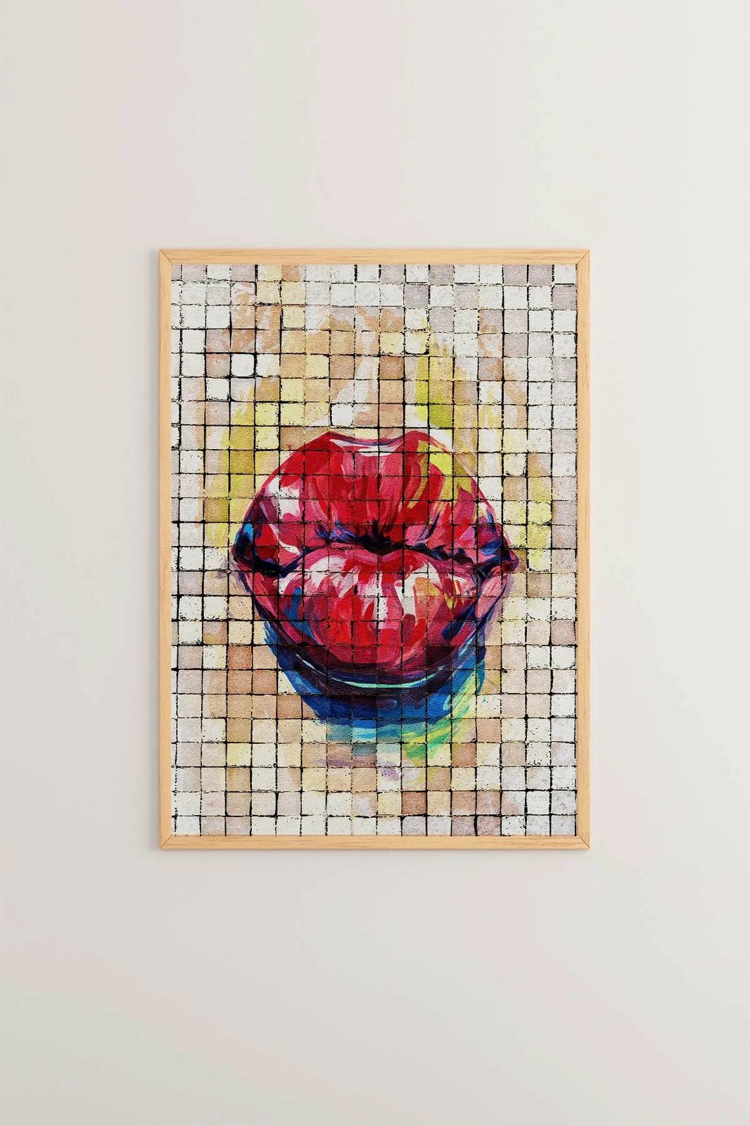 Pikturë dekorative me kornizë, Wallity Popmosaic15, shumëngjyrëshe, 33x48cm