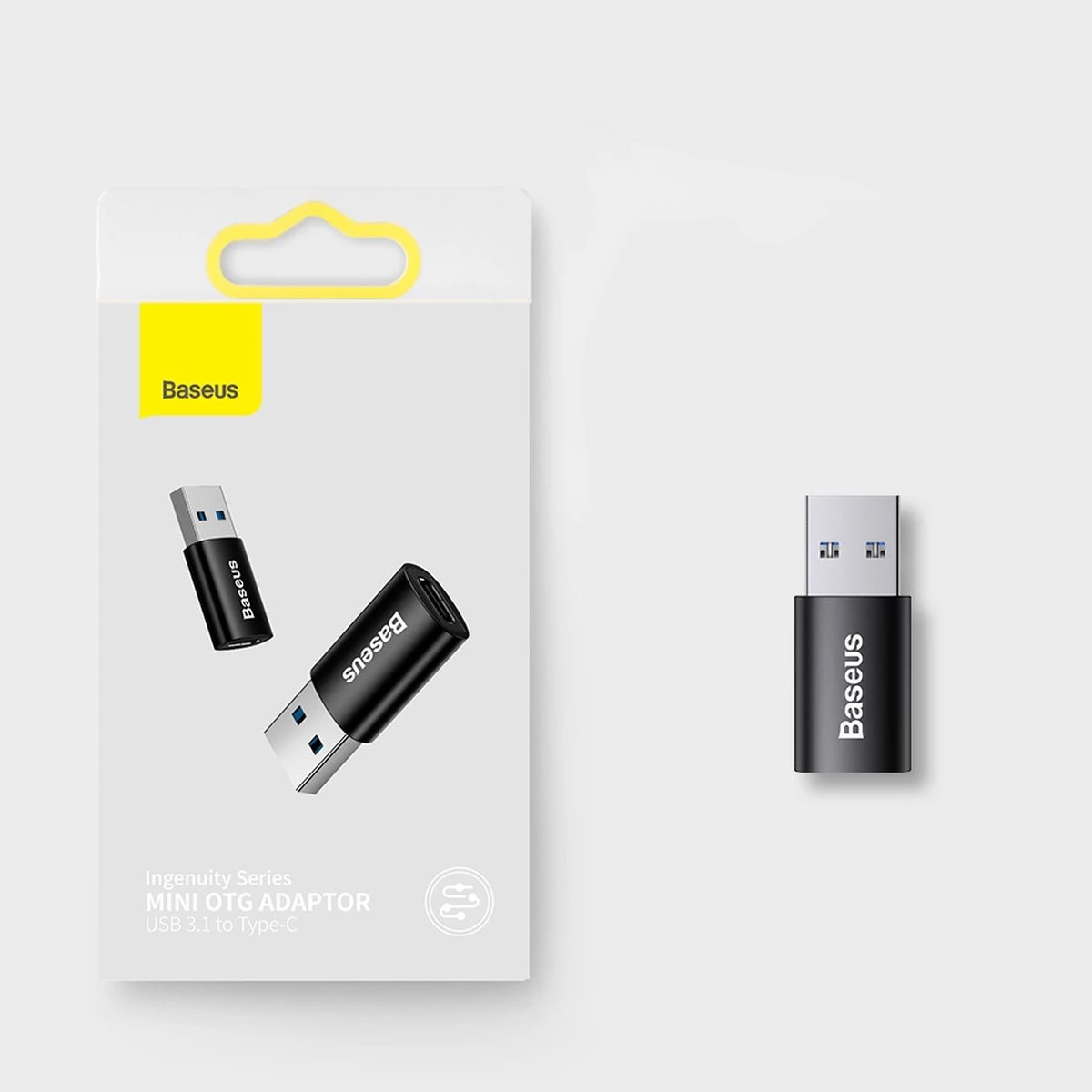 Adapter USB 3.1 OTG Baseus Ingenuity Series, USB-A në USB Type-C, Blu Adapter USB 3.1 OTG Baseus Ingenuity Series, USB-A në USB Type-C, Blu