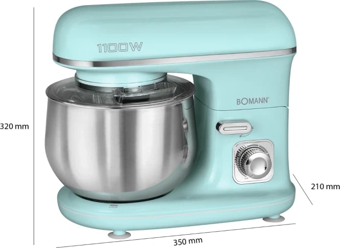 Procesori i ushqimit Bomann KM 6030 CB, 1100 W, 5 L, Ngjyrë Mente Procesori i ushqimit Bomann KM 6030 CB, 1100 W, 5 L, Ngjyrë Mente