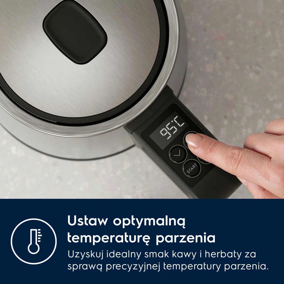 Ujëvalës elektrik pa kabllo, Electrolux E5K1-6ST, 1.7L, 2400W, kontroll temperature, inox