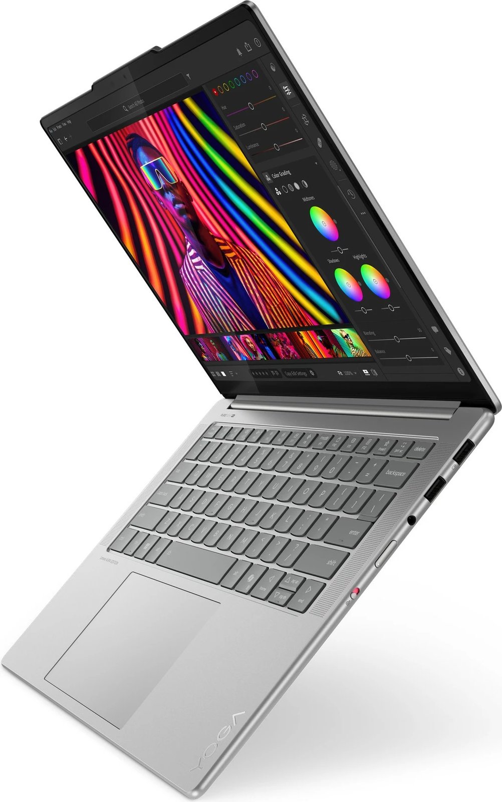 Laptop Lenovo Yoga Pro 7 Aura Edition 14IAH10, Core Ultra 7 255H, 32GB/1TB SSD, 14.5 inç 3K Touch, Win11 Pro, gri