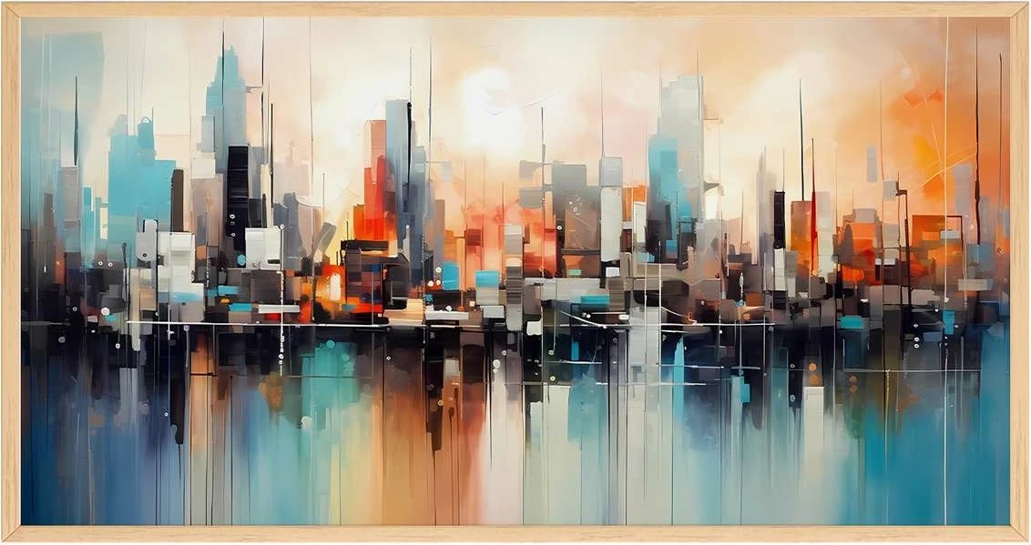 Pikturë dekorative me kornizë, Wallity, Artsmdfyty19-3370, shumëngjyrëshe, 33x70cm