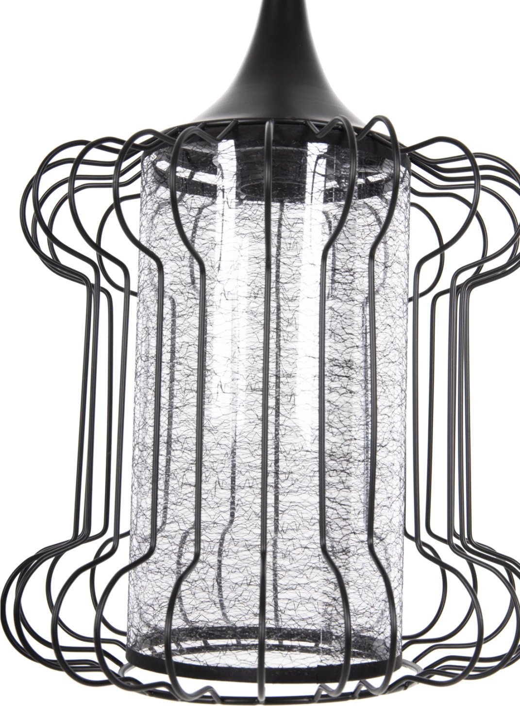 Llampë varëse tavani, FH4087, metal i zi - pëlhurë e bardhë, Φ24x130H cm Llampë varëse tavani, FH4087, metal i zi - pëlhurë e bardhë, Φ24x130H cm