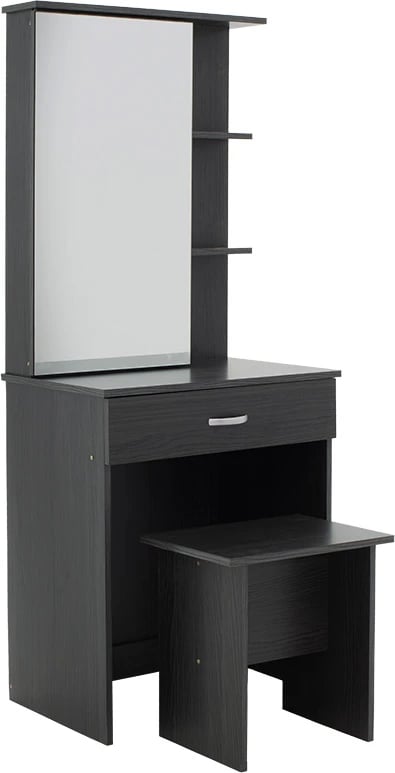 Tavolinë për grim me pasqyrë Zelia, ngjyrë wenge eo, 60x40.5x151cm