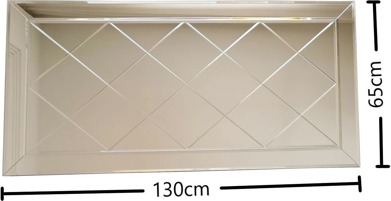 Pasqyrë Hanah Home, A306Y, ngjyrë argjendi, 130x65cm