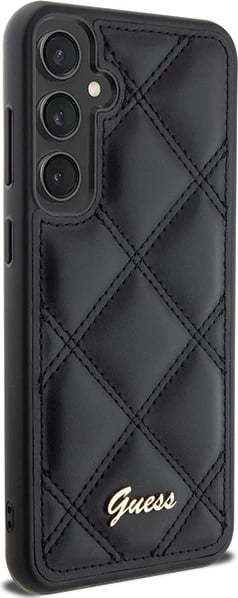 Mbështjellës Guess Quilted Metal Logo për Samsung Galaxy S23 FE, i zi Mbështjellës Guess Quilted Metal Logo për Samsung Galaxy S23 FE, i zi