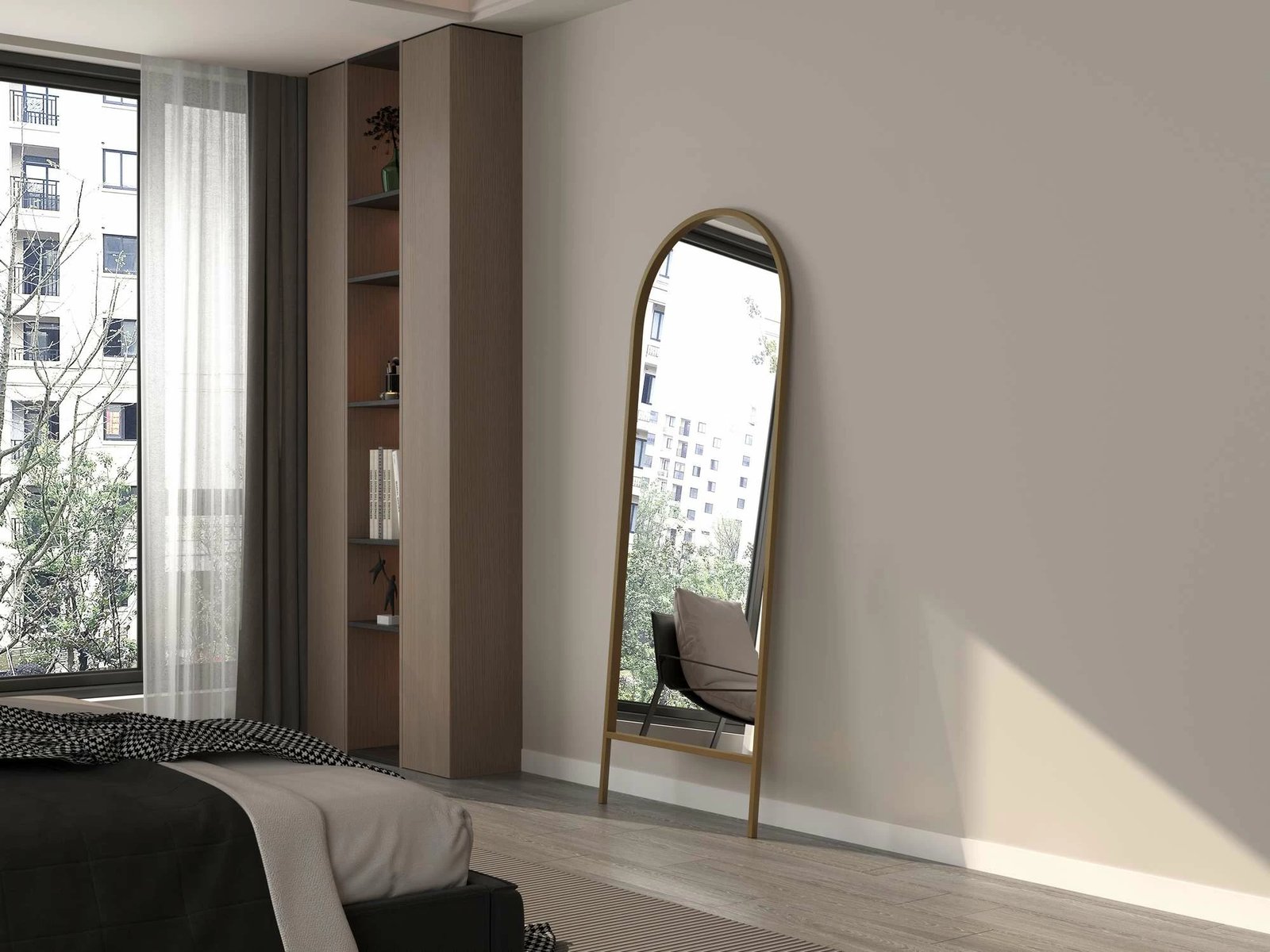 Pasqyrë Cheval, ngjyrë ari, Skye Decor, 70x180cm