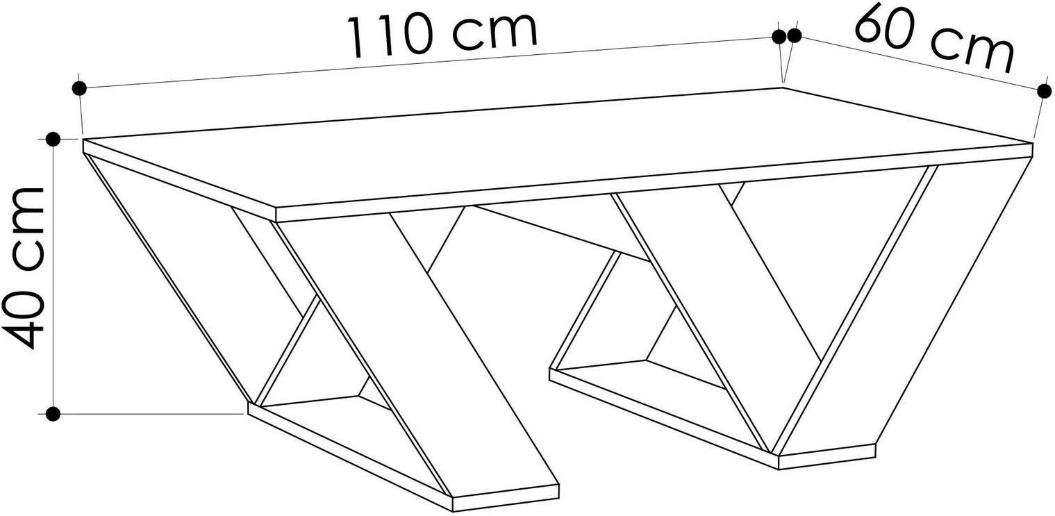 Tavolinë kafeje Skye Decor, ngjyrë travertine, Pipra