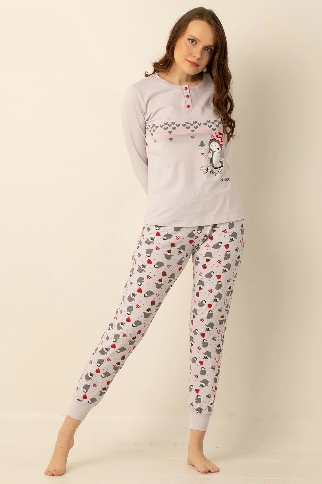 Pizhama grash, ngjyrë gri, Jumeon 002-000659, set