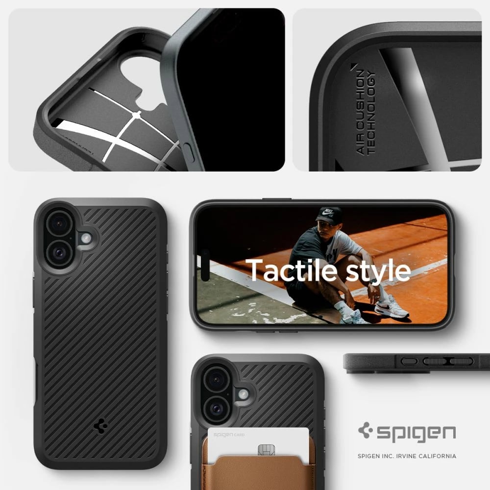 Mbështjellës Spigen Core Armor për iPhone 16, Matte Black