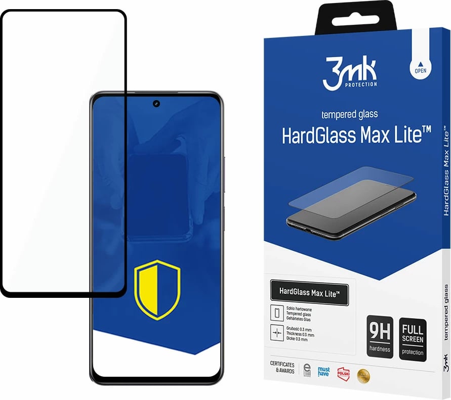 Xham mbrojtës 3mk HardGlass Max Lite për Realme 11 5G, i zi