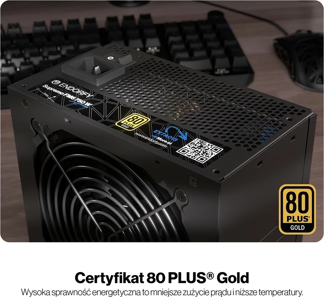 Kasë energjie Endorfy Supremo FM6 Gold 750W, modular, e zezë Kasë energjie Endorfy Supremo FM6 Gold 750W, modular, e zezë