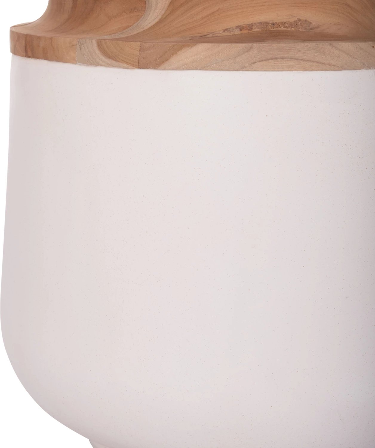 Vazo dekorative për dysheme, LINTER FH4662.02L, fibër-cement, ngjyrë e bardhë, dru tik, 41x47cm