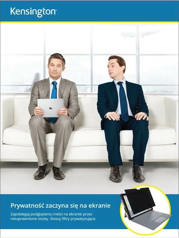 Filter privatësie për monitor Kensington 626488 24" 16:10 i dyanshëm i heqshëm, i zi