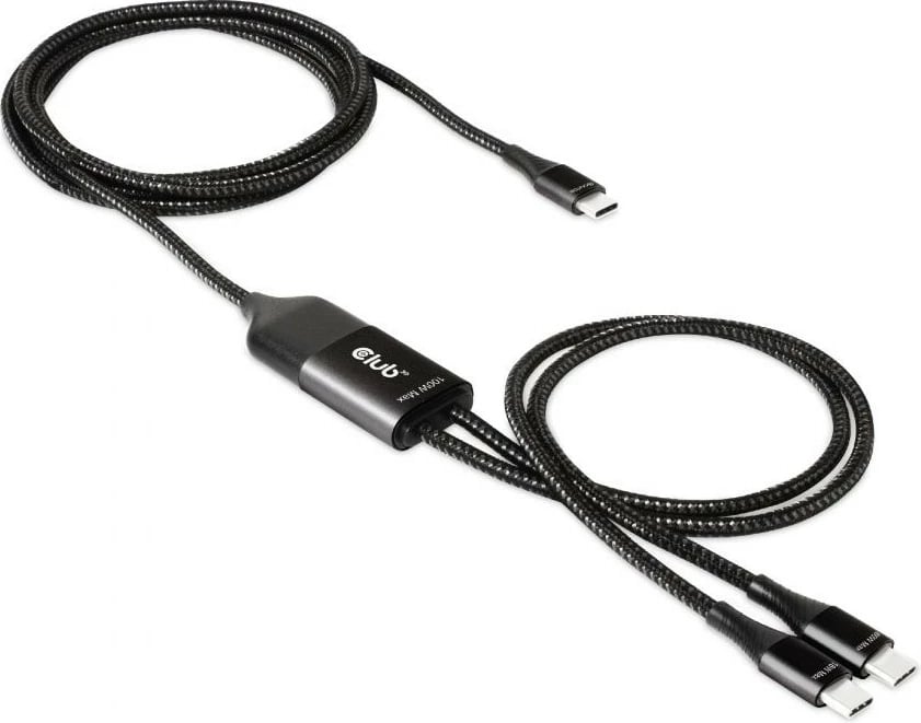Kabllo USB Type-C Club3D 1.83m, 100W, e zezë