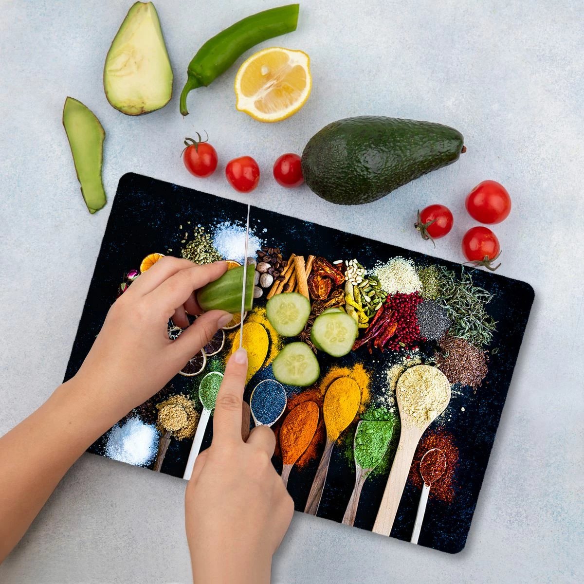 Dërrasë prerëse qelqi, shumëngjyrëshe, Hermia Ckt109 - 3040