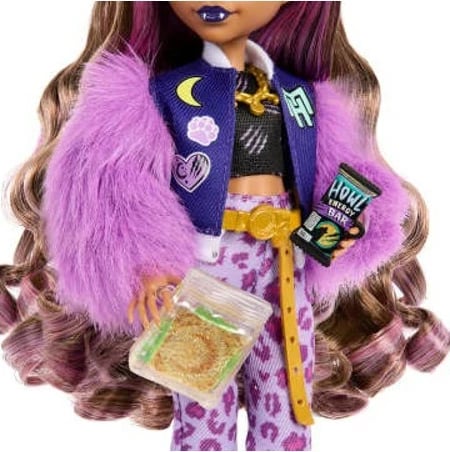 Kukull Monster High Mattel Clawdeen Wolf HRP65 me aksesorë, vjollcë, set