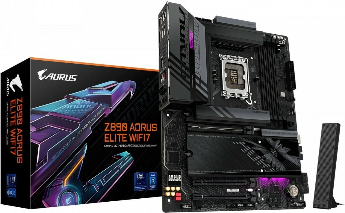 Pllakë amë Gigabyte Z890 A ELITE WIFI7, ATX, DDR5, Wi-Fi 7, Chipset Intel Z890, E zezë