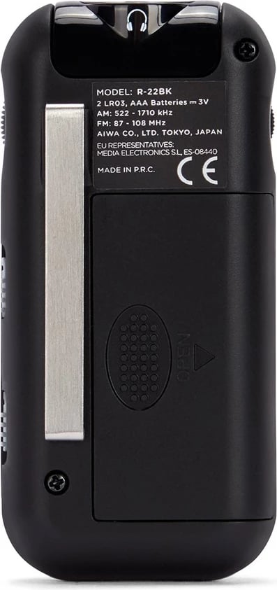 Radio xhepi AIWA R-22BK, AM/FM, me kufje, e zezë/portokalli