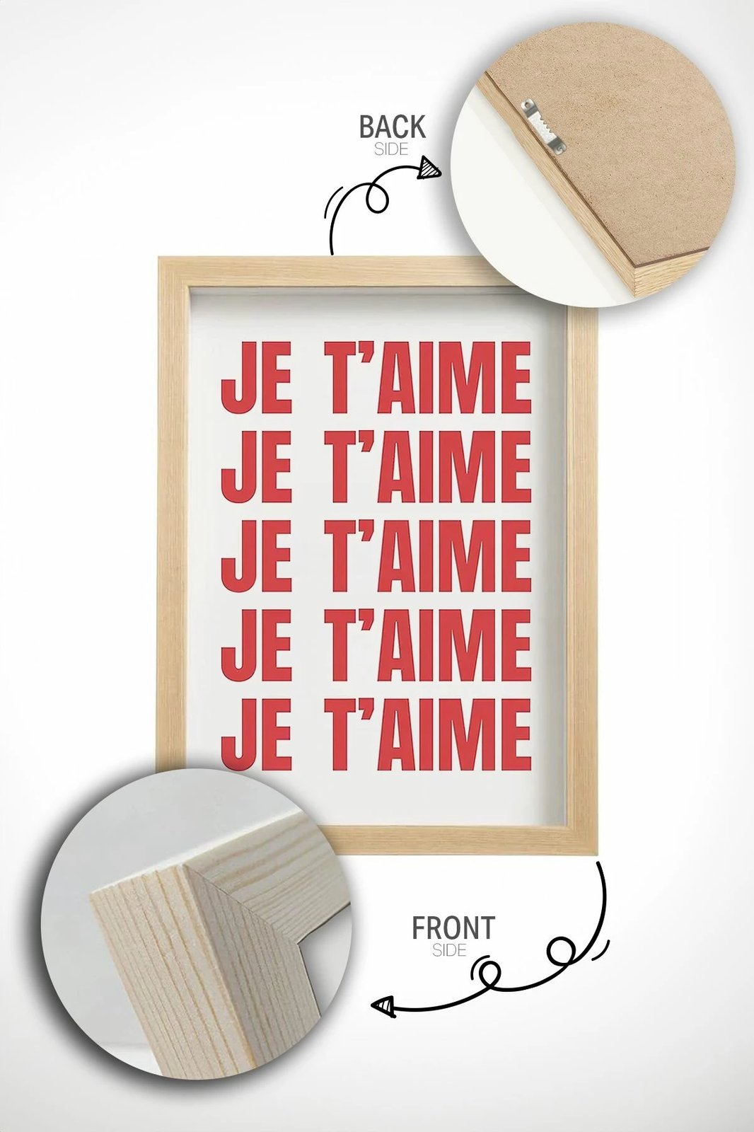 Pikturë dekorative me kornizë (3 copë), Wallity, Ersy3Ham10