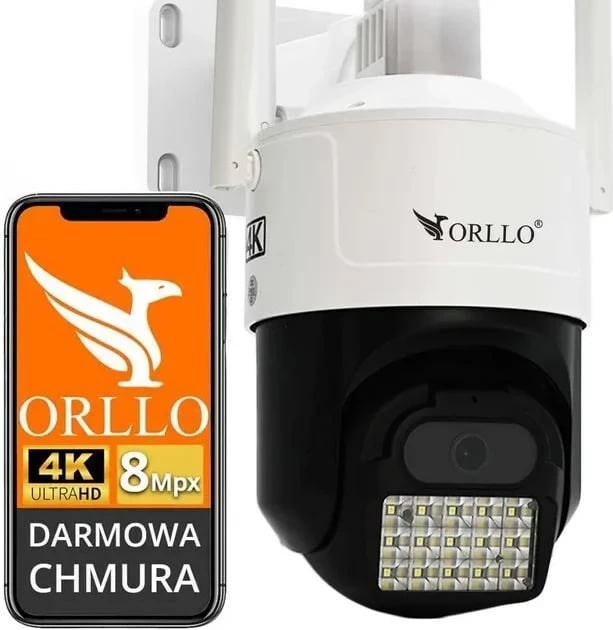 Kamerë IP ORLLO Z17 Ultra 4K, rrotulluese, GSM SIM, 8MP, bardhë/zezë