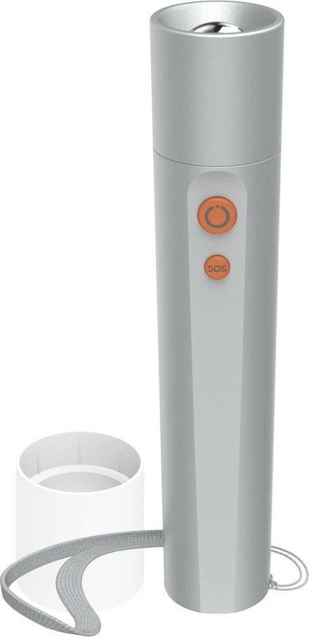 Elektrik dore LED, Hama, FL250 (228602), 250 lm, rreze 65 m, 4 modalitete me difuzer, argjendtë