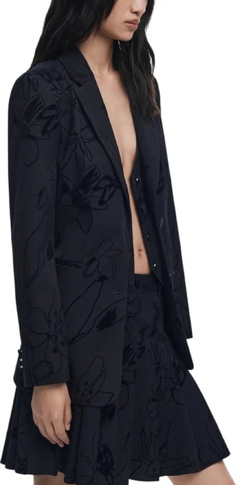 Jakne Desigual femra, e zezë