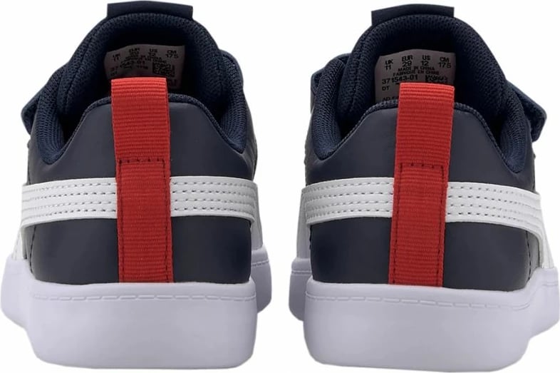 Atlete për fëmijë Puma, të bardha me blu deti