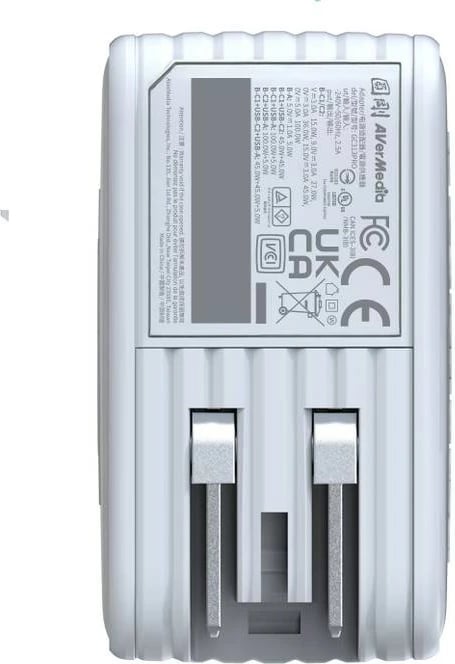 Karikues universal AVERMEDIA EliteGO GC313Pro, 100W, GaN, 2x USB Type-C, 1x USB, i bardhë