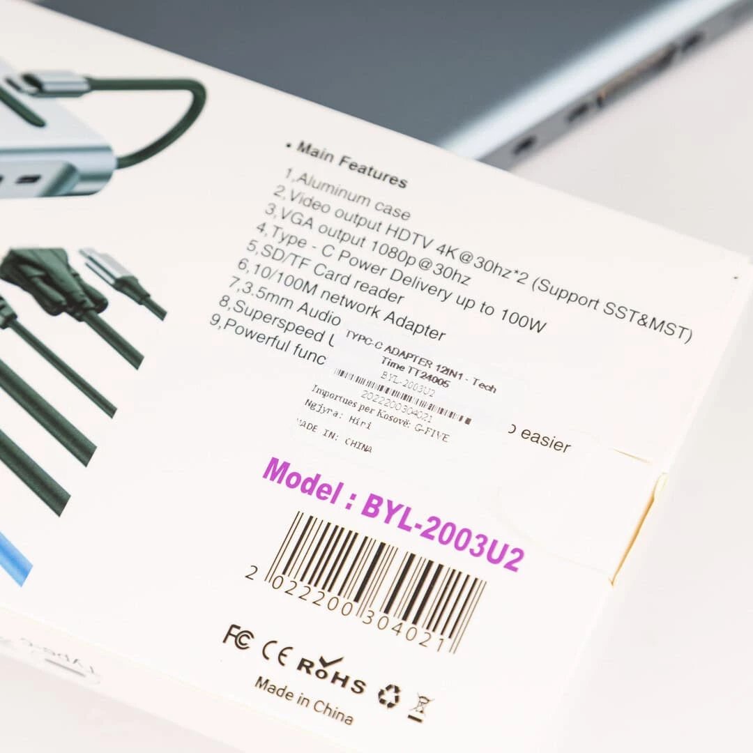 TYPC-C ADAPTER 12IN1 - Tech Time TT24005