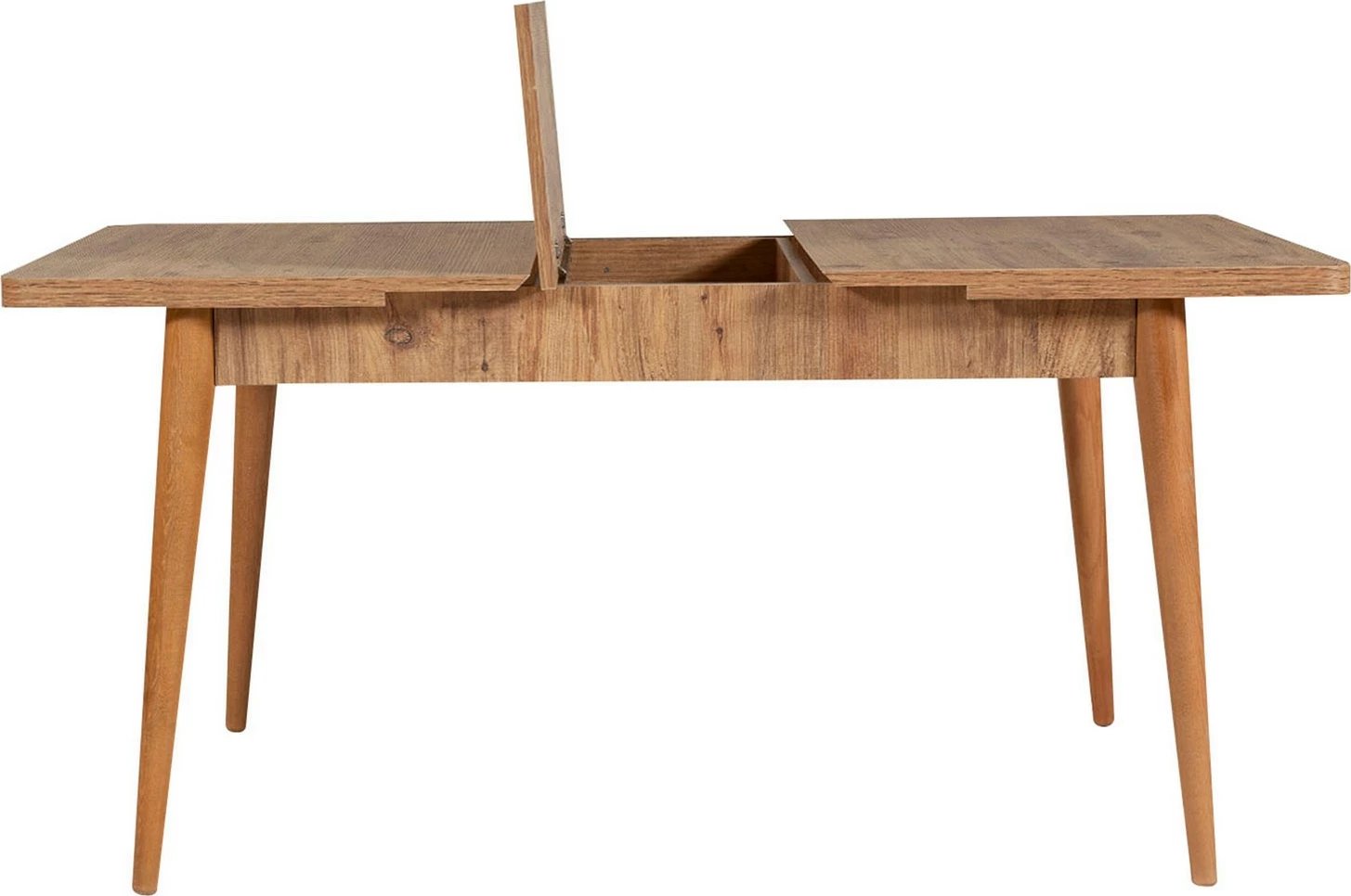 Set tavoline me karrige, bankë, konsolë, zgjatje, 6 pjesë, Skye Decor, Vina Bench 04 0900, ngjyrë Atlantic Pine, Stone