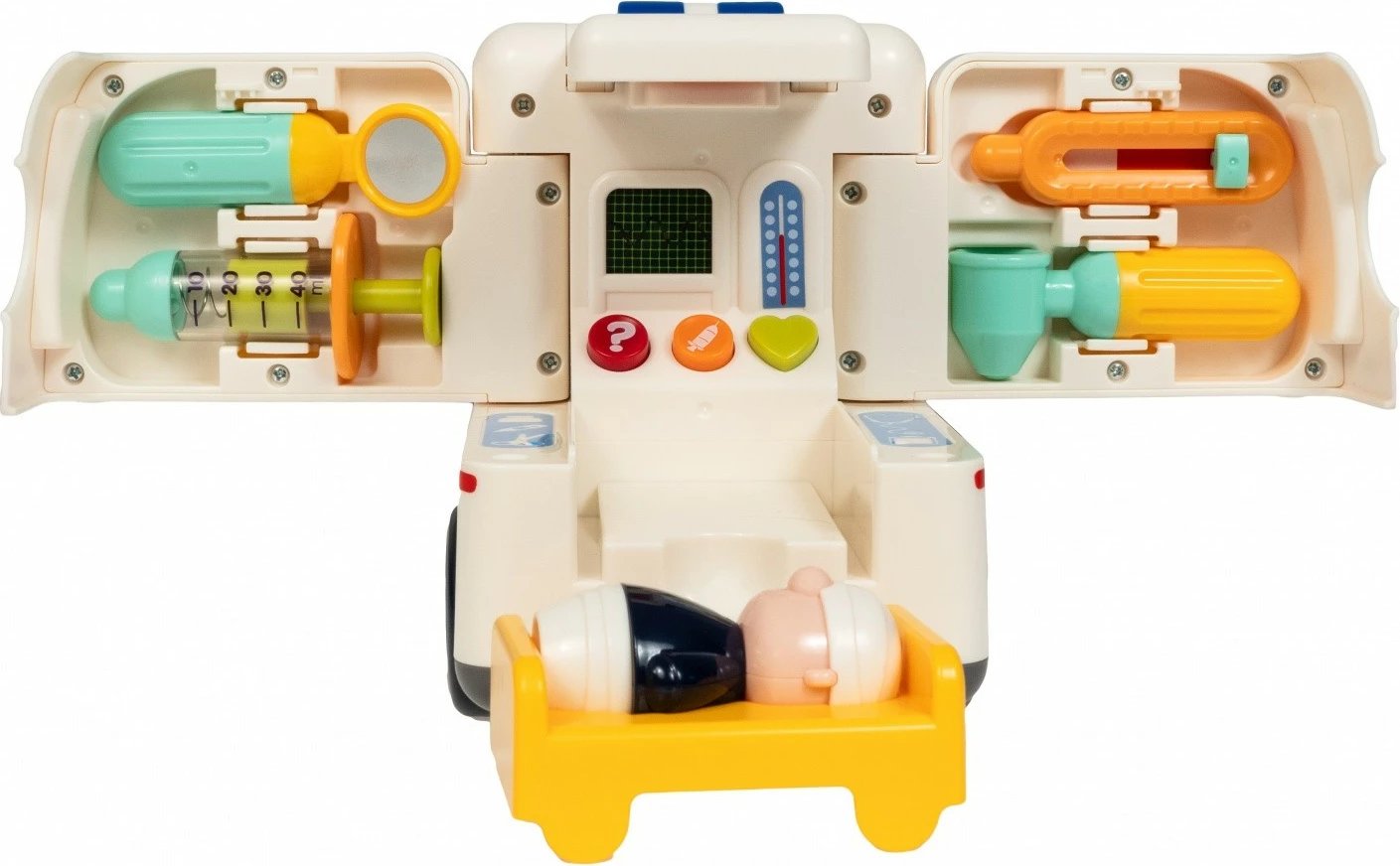 Lodër ambulancë Smily Play Hola E9997, muzikë dhe drita, shumëngjyrëshe