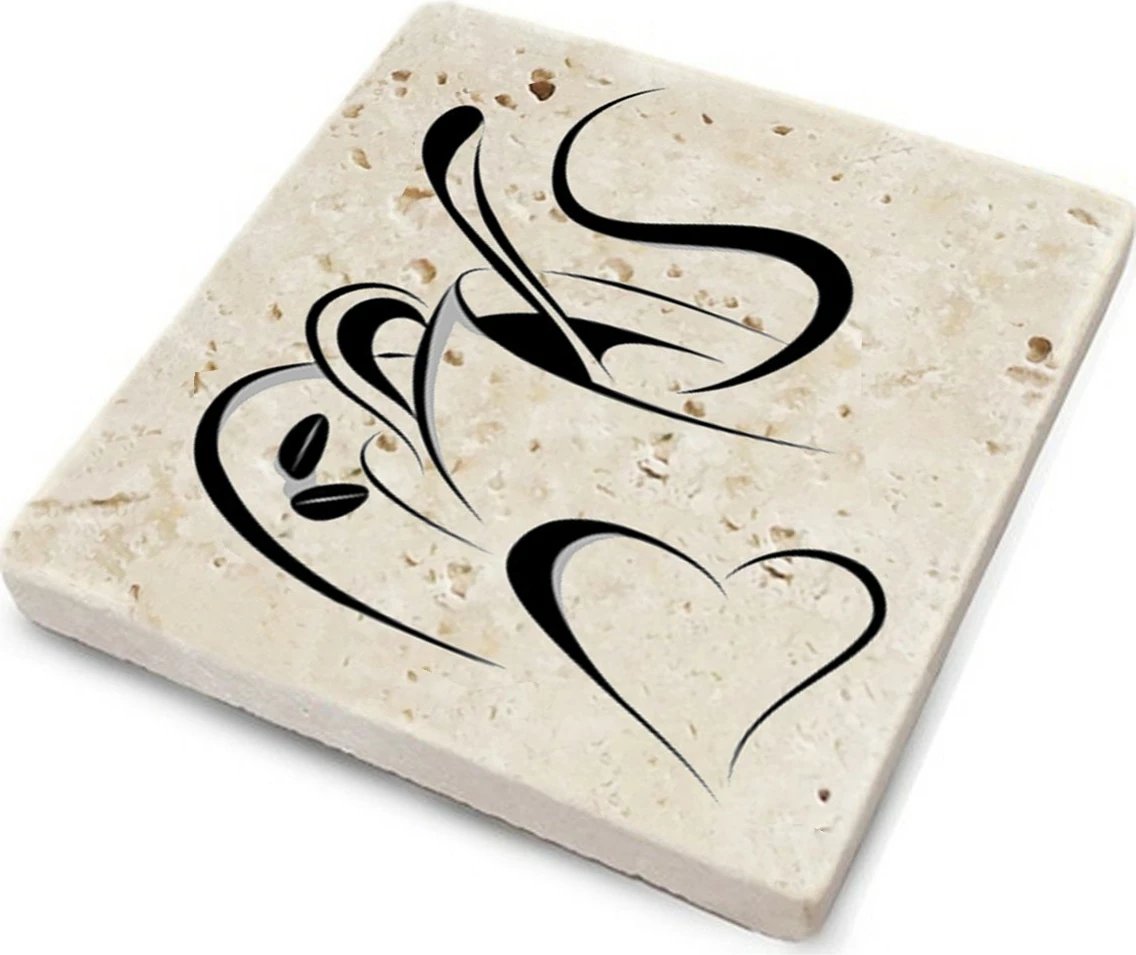 Set nënshkallash prej guri natyral, shumëngjyrëshe, 4 copë, Hermia, TBA7436502929991