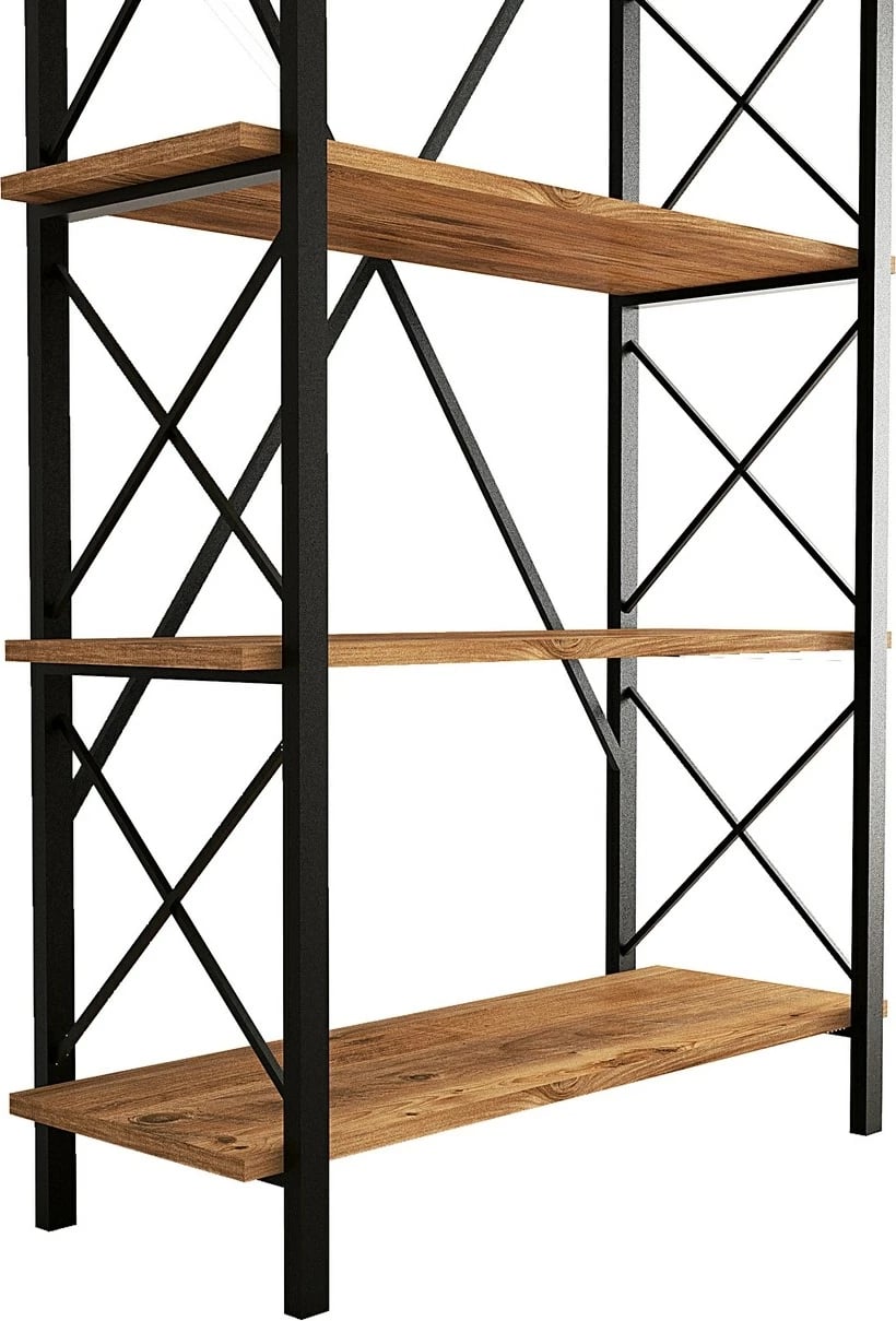 Raft librash Hanah Home, Nero Elit, ngjyrë pishe Atlantike dhe e zezë