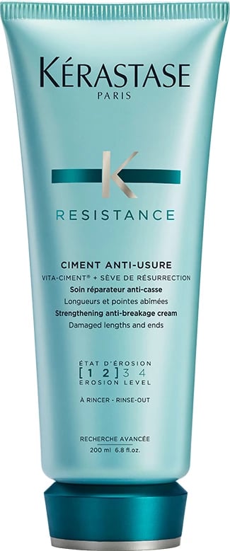 Maskë për flokë Kerastase Resistance Ciment Anti-Wear Rebuilding Hair Cement për femra, 200ml