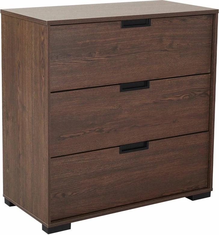 Komodë me 3 sirtarë, ngjyrë arre, 80x39x80cm