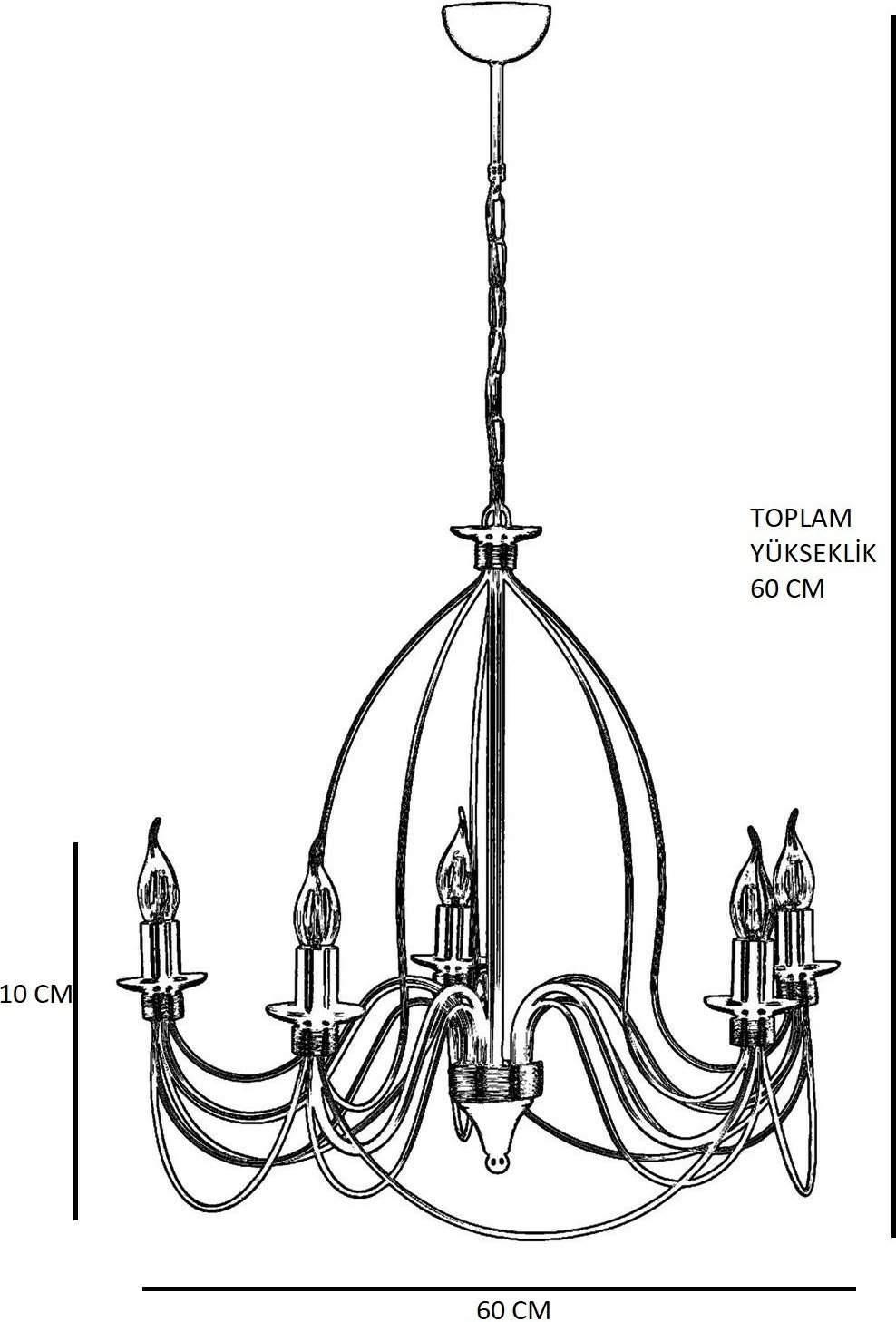 Llambadar Opviq, model 7755-5, shumëngjyrësh