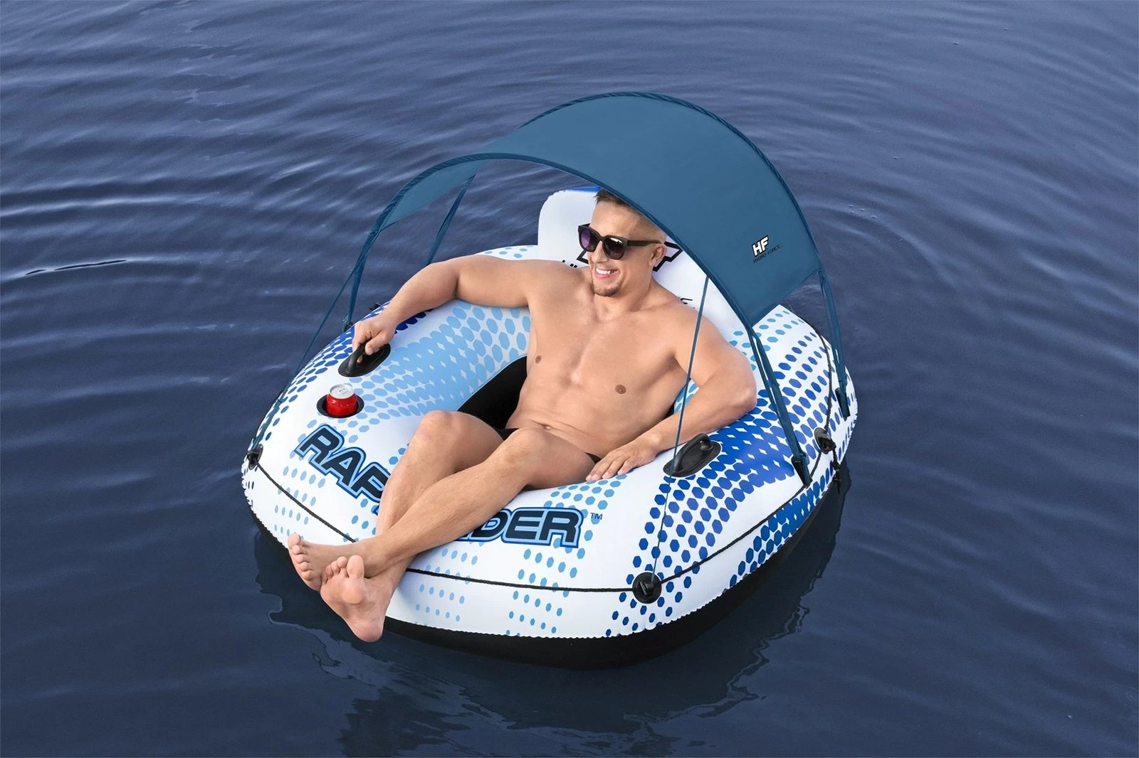 Gomone fryrëse Bestway Hydro-Force Rapid Rider me hije të lëvizshme, 1.23 m, shumëngjyrëshe