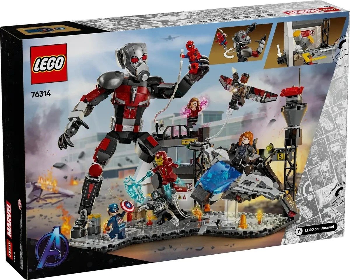 Set LEGO Marvel 76314 Captain America: Civil War Battle