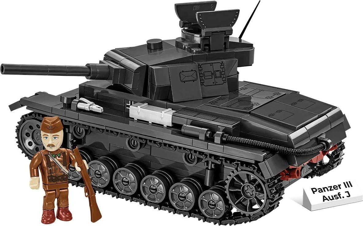 Set ndërtimi Cobi Klocki Panzer III Ausf. J, 590 pjesë, me figurë ushtari, plastikë