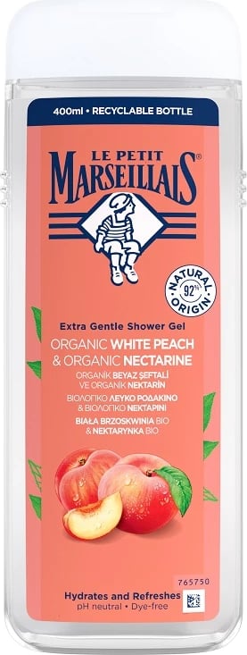 Xhel dushi për femra Le Petit Marseillais White Peach Bio and Nectarin Bio 400ml