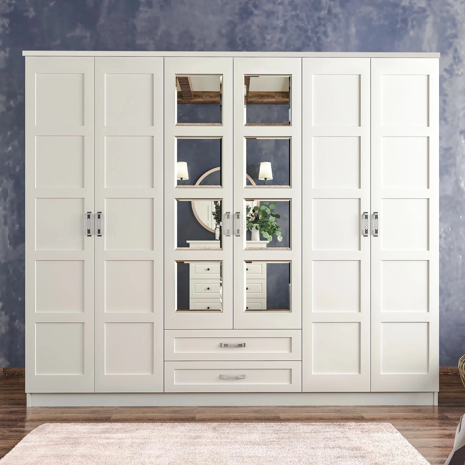 Dollap Skye Decor, Rb-053, ngjyrë e bardhë mat